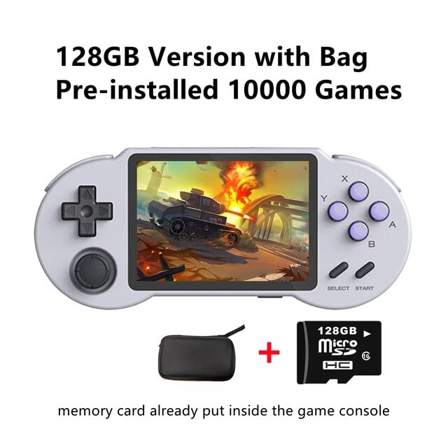 Актуализация на ретро игри Pocketgo S30 10000 Игри за PSP/PS1/DC/MD/Mame 128 GB Ретро 3,5-Инчов IPS Екран Портативна Преносима игрална конзола (чанта)