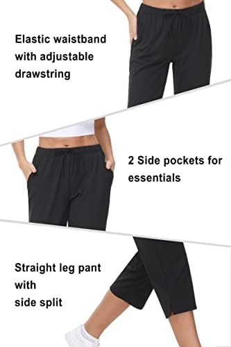 Скъсяване на панталони COZZIPLUS за жени с джобове-Женски бързо съхнещи Спортни панталони-капри За йога на експозиции-Дамски Спортни