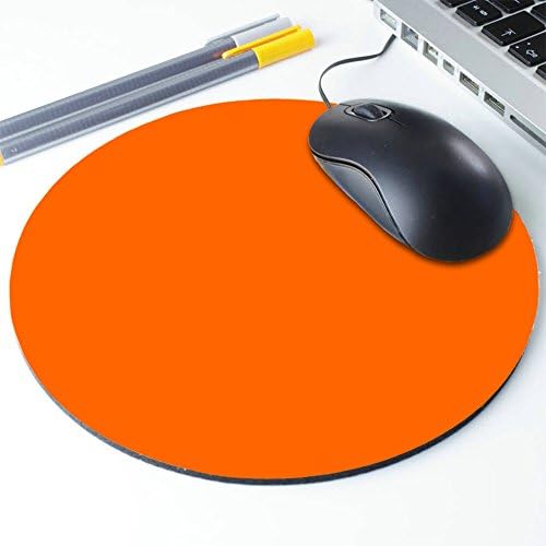 Ярко-Оранжеви Модерен Дизайн, Кръгла Подложка за мишка с гума 20 см