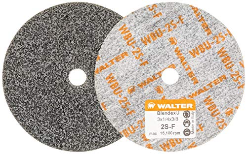 Колелото на Walter 07U321 Blendex U (опаковка по 25 парчета) – ¼ инча. Ширина, 15100 об/мин, Шлайфане кръг 2SF - 3 инча. Чистовой кръг за Въглеродна стомана, Неръждаема Стомана, Алумин?