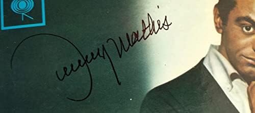 Джони Матис с романтична винил подпис от ръцете и автограф COA