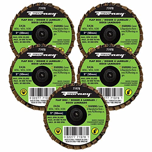 Быстросменный диск с панти капак, 2 инча, размер 36 (5 опаковки Forney 71978)