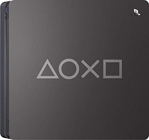 Playstation 4 Slim SSD с капацитет от 1 TB, лимитирана серия Days of Play Steel Black, конзола с комплект контролери, увеличен бързо един карам (обновена)