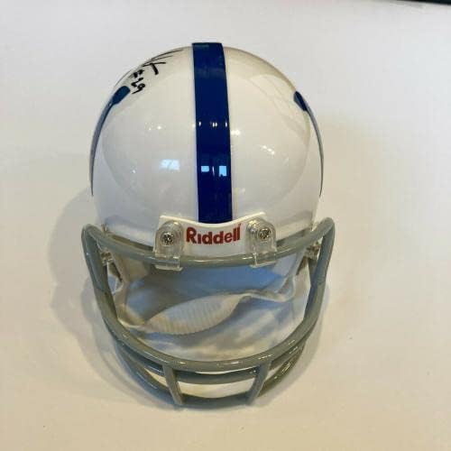 Джоузеф Аддай Подписа Истински мини-Каска Riddell Indianapolis Colts JSA COA - Мини-Каски NFL с автограф