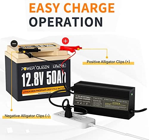 Зарядно устройство MOLLO 14,6 V 60A висока мощност LiFePO4 Smart Charger & Maintainer с Регулируем ток и напрежение 0-15