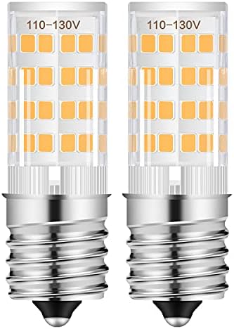 Led лампи невероятна мощност-E17, Крушки за домакински уреди E17, Крушки За микровълнова печка, Дневна светлина, Бяло 6000 К - 2 опаковки