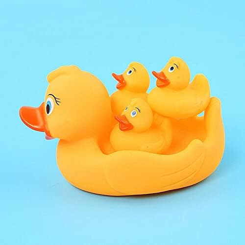Пластмасов приятен Семеен комплект за баня с Жълти Уточками, Плаващи играчки за баня за Детски басейна, Забавни Плаващи играчки с