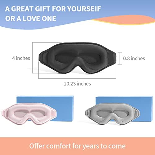 Маска за очи за сън, Светозащитные Маска за Сън, за жени и мъже, 3D Защитна Маска за сън със завързани очи, Супер Мека Козирка за очи с Регулируема каишка за Медитация,