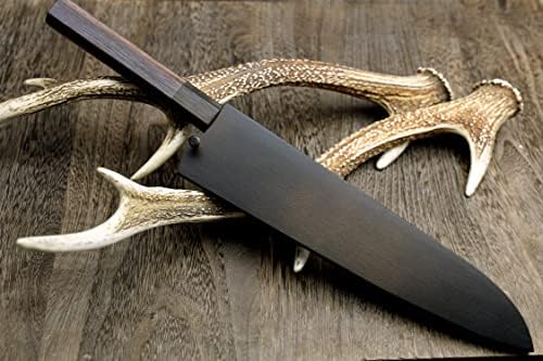 Нож на главния готвач Yoshihiro Inox Honyaki от устойчива на петна стомана Wa Gyuto с дръжка Shitan (с капак на Svetoslav