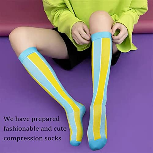 Компресия чорапи за жени, по-Големи Размери, Широка Хайвер, 20-30 мм hg.ст., Циркулация до Коляното 2XL 3XL 4XL 5XL, Компресия