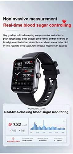 Мониторинг на нивата на глюкоза в кръвта Bluetooth Модерен смарт часовници, фитнес тракер, с функция за измерване на кръвното