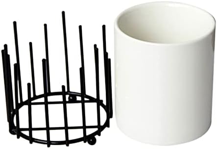 VOSAREA 4 бр., посуда, прибори за хранене, пръчици за хранене, керамична поставка за съхранение на пръчици за хранене, черна метална кухненски