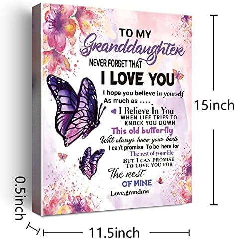 Моята Внучка, Говорим-Окачени Отпечатъци Със Стихове върху Платно, Плакат в Рамка, Монтиране на изкуството на внучката на баба-Смислени