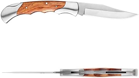 Джобен Нож Miki Classic Gentleman Edition, Сгъваем Нож, за да се EDC, Супер Нож от стомана 420HC, Дърво Кокоболо Ръчно изработени,