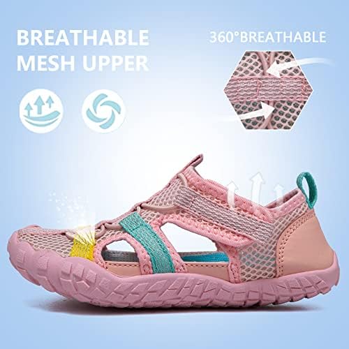 CIOR/Водоустойчив обувки за момчета и момичета, Комфортни спортни сандали със затворени пръсти, Лека обувки за ходене (Бебе/Малко
