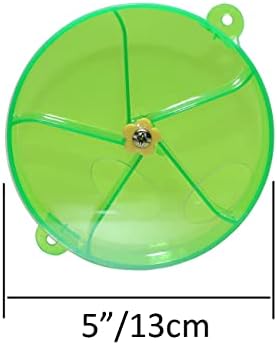Птица Креативна Система за Хранене на Колелото Seed Храна Топката Въртящи Образователна Играчка за Малки и Средни Папагали Папагал Cockatiel Conure (Зелен)