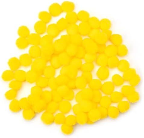 Жълти помпоны Cousin САМ с размери 1/2 инча, 100 опаковки