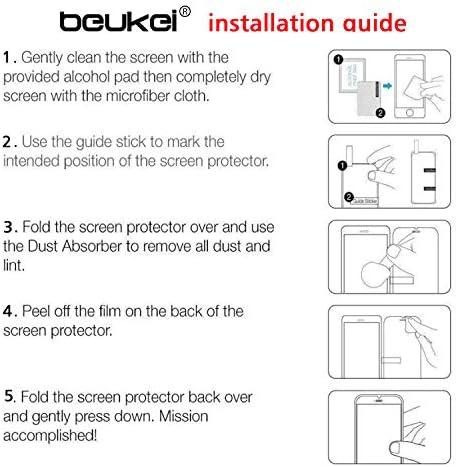 защитно фолио beukei (3 опаковки), съвместима с Nokia G300 5G, от закалено стъкло (6,52 инча) Чувствителен към касанию, удобен корпус, твърдост