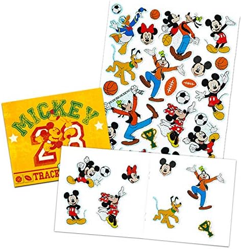 Мини-раница Disney Mickey Mouse Mini Backpack - Комплект с 11-инчов раница Мики, карти Disney Look and Find Activity, Калай кутия за обяд и 2 Буклетами Disney Hidden Pictures Board