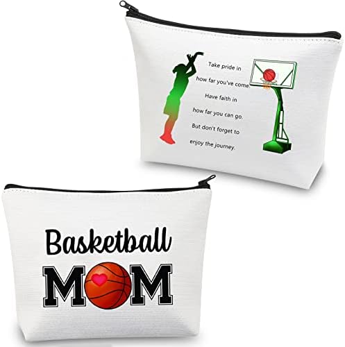 CMNIM Подаръци за Баскетболния мама, Косметичка, Подаръци за мама Баскетболния отбор, Баскетбол Подарък за майка си, Косметичка за Баскетболист, Пътна чанта (Подаръци