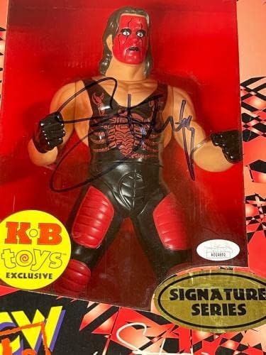 Изключителна 12-Инчов Фигурка Стинг с Автограф на WCW KB Toys JSA COA WWE AEW NWO - Борцовские картички С Автограф