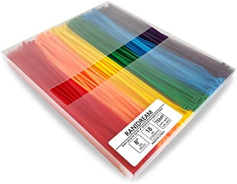 Ranidream 8 Инча 300 Броя Многофункционални Цветни Кабелни основи на мълния, в сила от 18 паунда