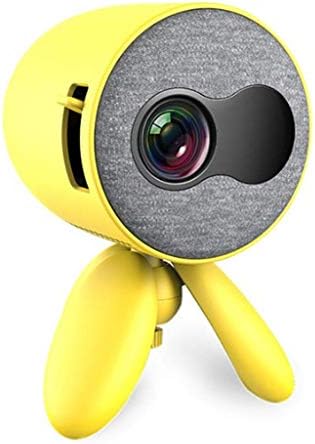 Преносим Мини-Детски Проектор Домакински Малък 3D Проектор за домашно кино HD 1080P Проектор, Съвместим с мобилен телефон (цвят-Жълт)