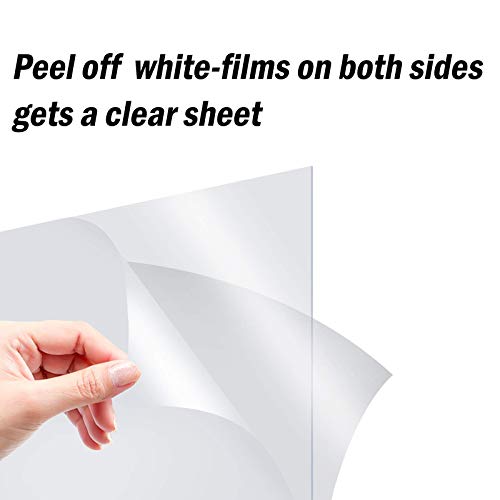 Bedexut 5 опаковки 8x10 лист от плексиглас с дебелина 1 мм, прозрачни панели PETG diy, сменяеми рамки за картини от стъкло и смола за художествена рязане на специални знаци за