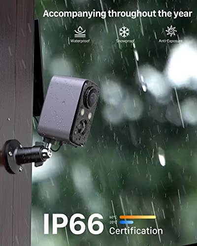Безжични Външни камери за сигурност IHOXTX, Слънчеви камера с прожектором за домашна сигурност, Домашната Камера с Цветен Нощно виждане, PIR-детекцией, двустранно разг?