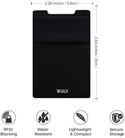 [2 елемента] 3 в 1 RFID Принудителна метална плоча в Чантата си за телефонни карти - Dual сигурен джоба - Закопчава на магнити