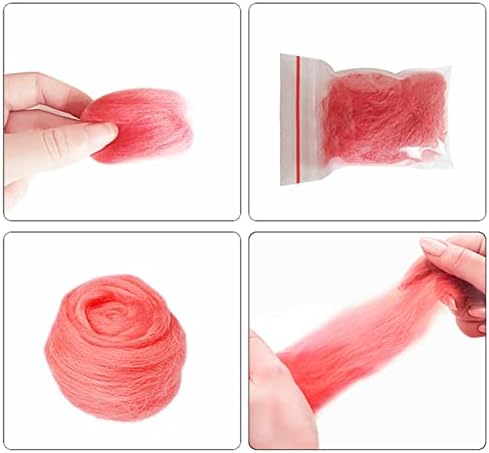 Прежди TVLAR 10 г/20 г Филцови тъкани от вълна, влакна за тепане Играчки от филц, За сплъстяване на козината ръчно изработени