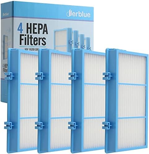 DerBlue 4 бр. Сменяеми HEPA-филтри за Holmes Вид AER1 Комплект въздушни филтри Total с 4 бр. Филтри, Резервни Части # HAPF300AH-U4R, HAP242-NUC