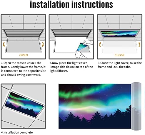 Седалките за луминесцентни лампи за по-хладно кабинет-Фигура Aurora Borealis-Калъфи за луминесцентни лампи за по-хладно кабинет-Окачен