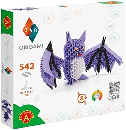 3D оригами 501830 - 3D Оригами на Прилеп - Красива 3D хартиена скулптура с запатентованными компоненти и лесно разбираеми инструкции