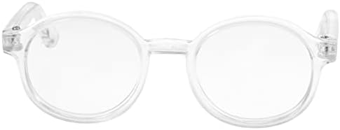 EXCEART 4шт Куклени Очила, Прозрачни Очила Пластмасови Храст Знаменитост Прозрачни Куклени Очила