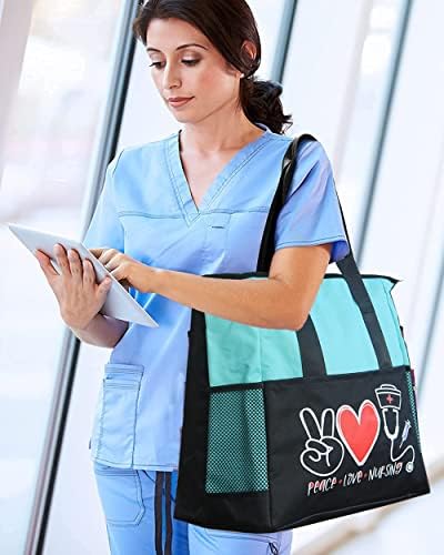 Аксесоари за медицински сестри за работа Подаръци за медицински сестри - Чанта-тоут за медицински сестри с подарък карта на рула за