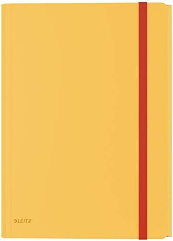Уютен Leitz папка с по 3 клапана на формат А4, топъл жълт цвят