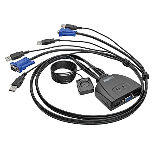 KVM switch Трип Lite с 2-пристанищен USB кабел VGA с общ достъп до кабелям и периферните устройства, USB, 2048 x 1536 (B032-VU2)