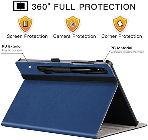 Калъф Ztotop за таблета Galaxy Tab S7 FE 5G/S8 Plus/S7 Plus 12,4, Foldout калъф-поставка от изкуствена кожа Премиум-клас с