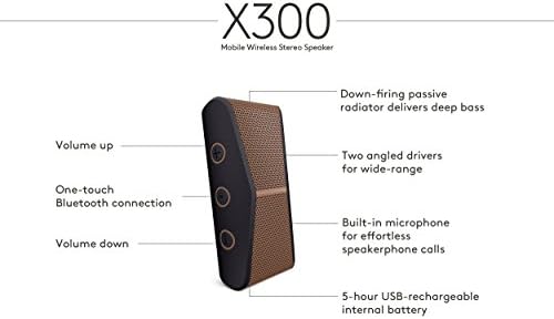 Безжична Стереодинамика Logitech X300 Mobile, Медно-Черна