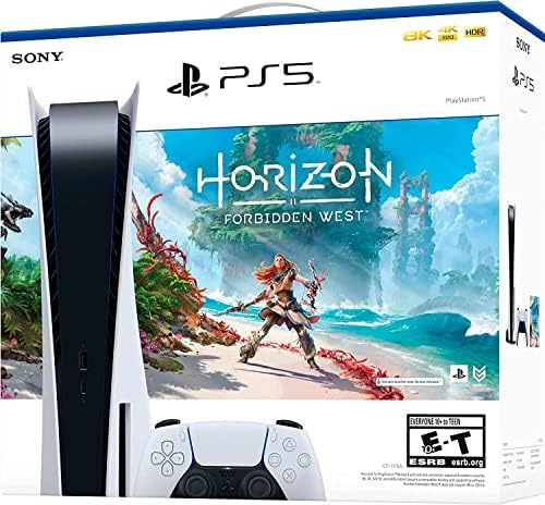 Дискова версия на конзола на Sony PS5 Playstation 5 Horizon Forbidden West Пакет - 16 GB памет GDDR6, 825 GB SSD памет, 4K Blu-ray
