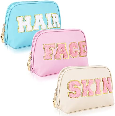 3 бр., водоустойчива чанта за тоалетни принадлежности, елегантна косметичка с синельными букви, елегантна чанта, Косметичка за чантата си,