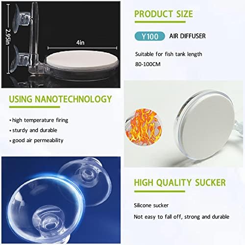 ADTDA Аквариумный въздушен камък, за аквариум Nano Bubble Stone Kit, Барботьор за аквариумного аквариум с авиационната тръба, нещастници,