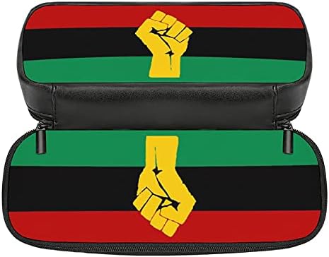 FunnyStar Black Power Африка Флаг молив случай Голям Капацитет От Изкуствена Кожа Калъф за Моливи, Чанта за Писалки, Настолен Органайзер, Дамски Косметичка