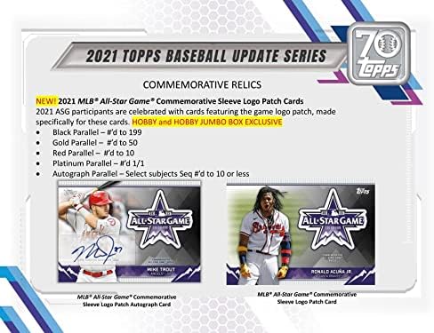 Бейзболна кутия за хоби Topps 2021 (24 опаковка / 14 картички, 1 сребърен Компютър, Автомобил или Мем)