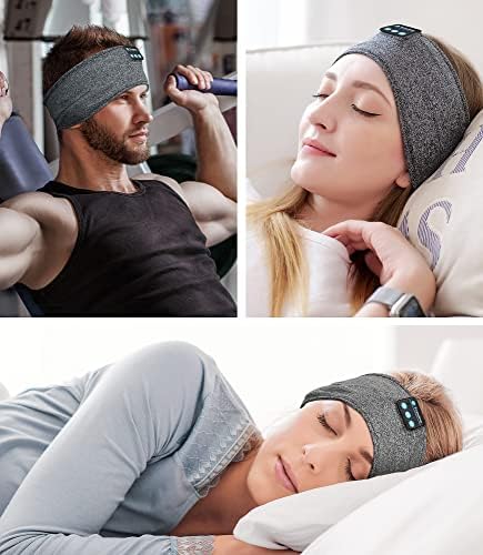 Слушалки POSNIUD Sleep Bluetooth-Превръзка на главата за сън, Слушалки за сън, Уютни Слушалки, Ултра-Мека Лента за слушалки с дълъг възпроизвеждане за спане на ваша страна, Под