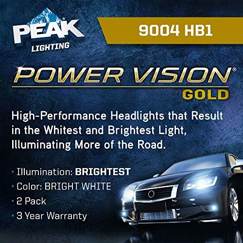 Автомобилни високо-производителни фарове PEAK Power Vision Gold 9004/HB1 мощност 65 W (2 бр.)