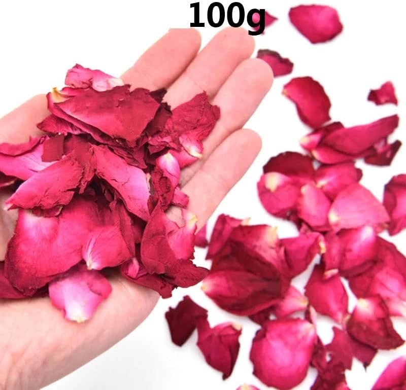 XJJZS 100 г Сушени розови листа, Накити от Листенца от Червени Рози за Сватбени партита