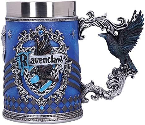Nemesis Now Хари Потър, Когтевран, Хогуортс, са подбрани Бронзова чаша е от смола, 1 брой (опаковка от 1), Синьо сребро