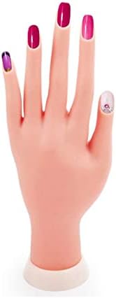 EKJNFDK PVC Спортни Пръстите за Акрилни нокти, Тренировка Ръце за нокти, Тренировка на Ръцете и пръстите за Маникюр Гъвкава Сгибаемая Маникюрная Ръка за Маникюр със соб?